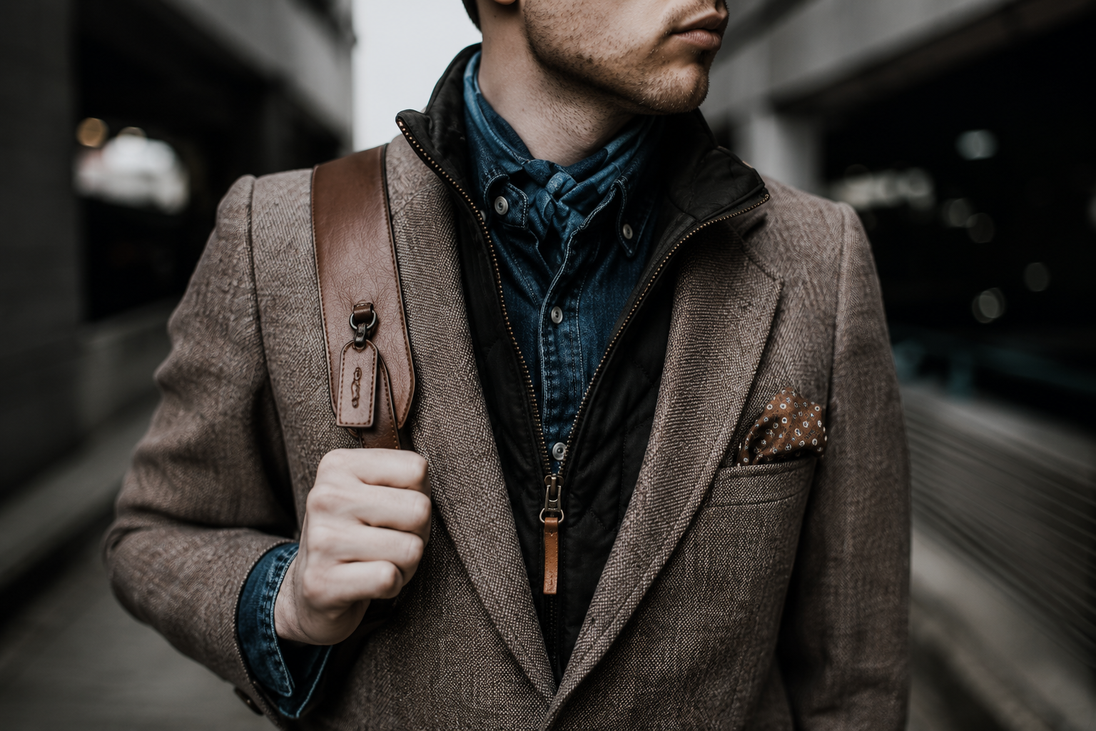 Apparel selection on clothing rack